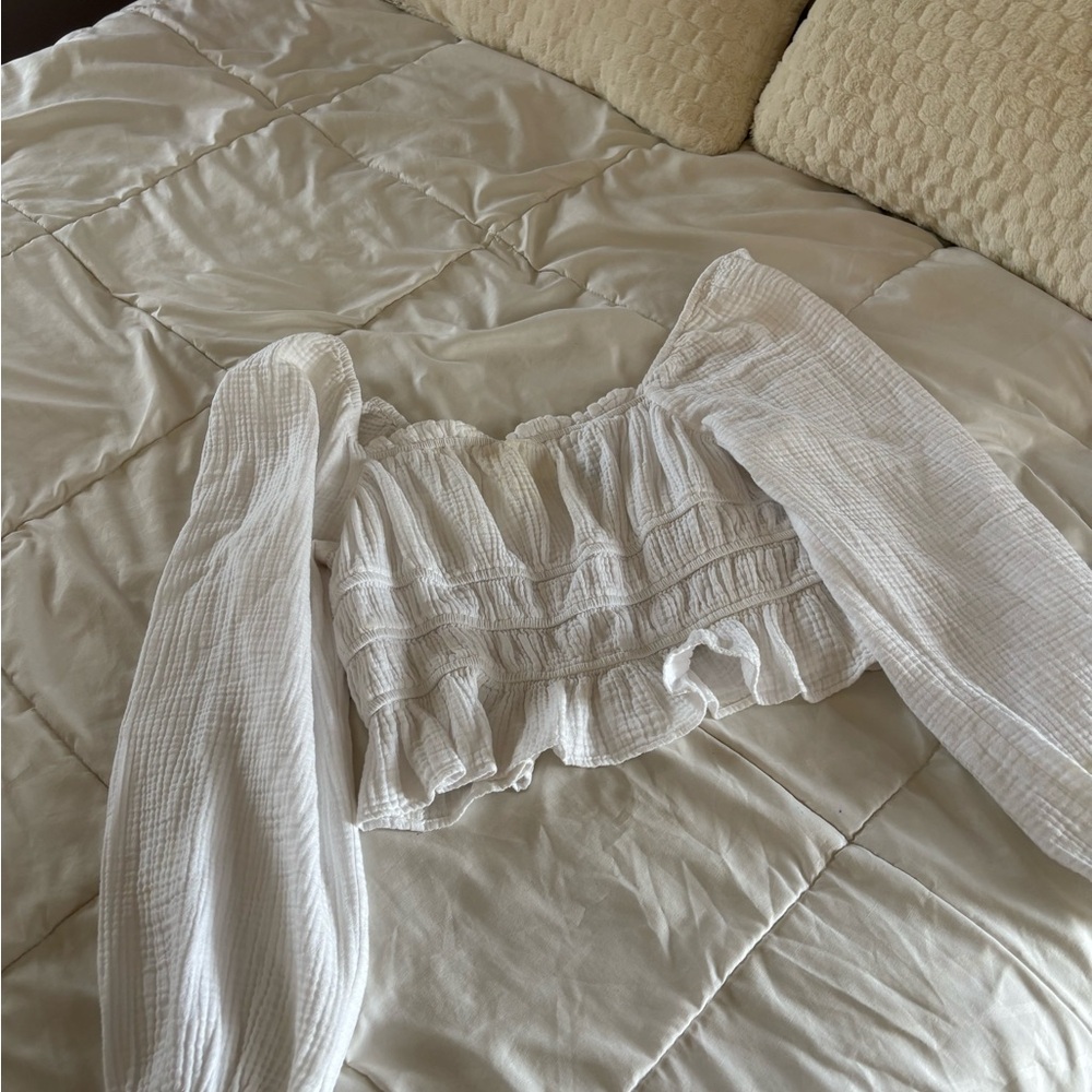 White Off-Shoulder Blouse